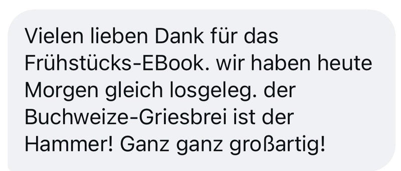 Nachricht einer Kundin an Laura