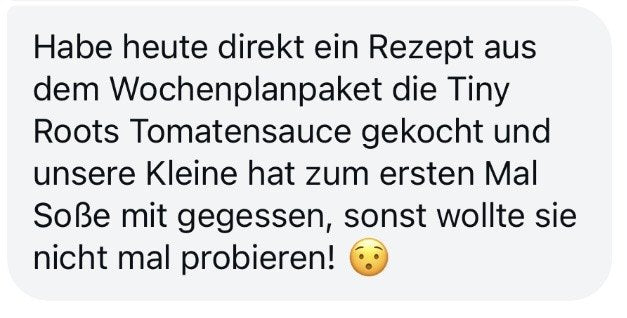 Nachricht einer Kundin an Laura