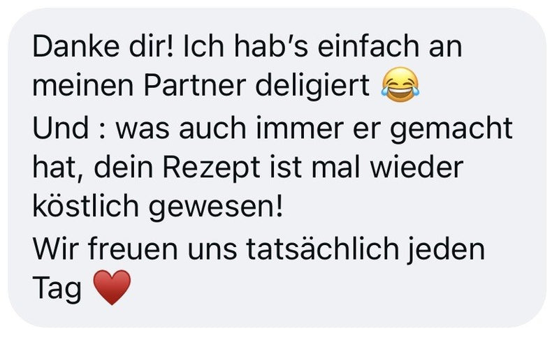 Nachricht einer Kundin an Laura