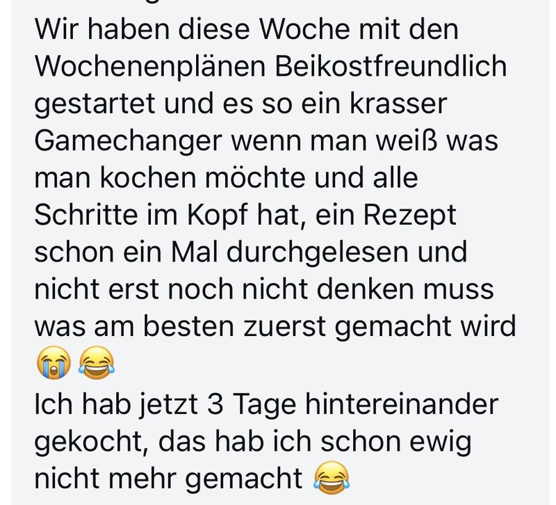 Nachricht einer Kundin an Laura