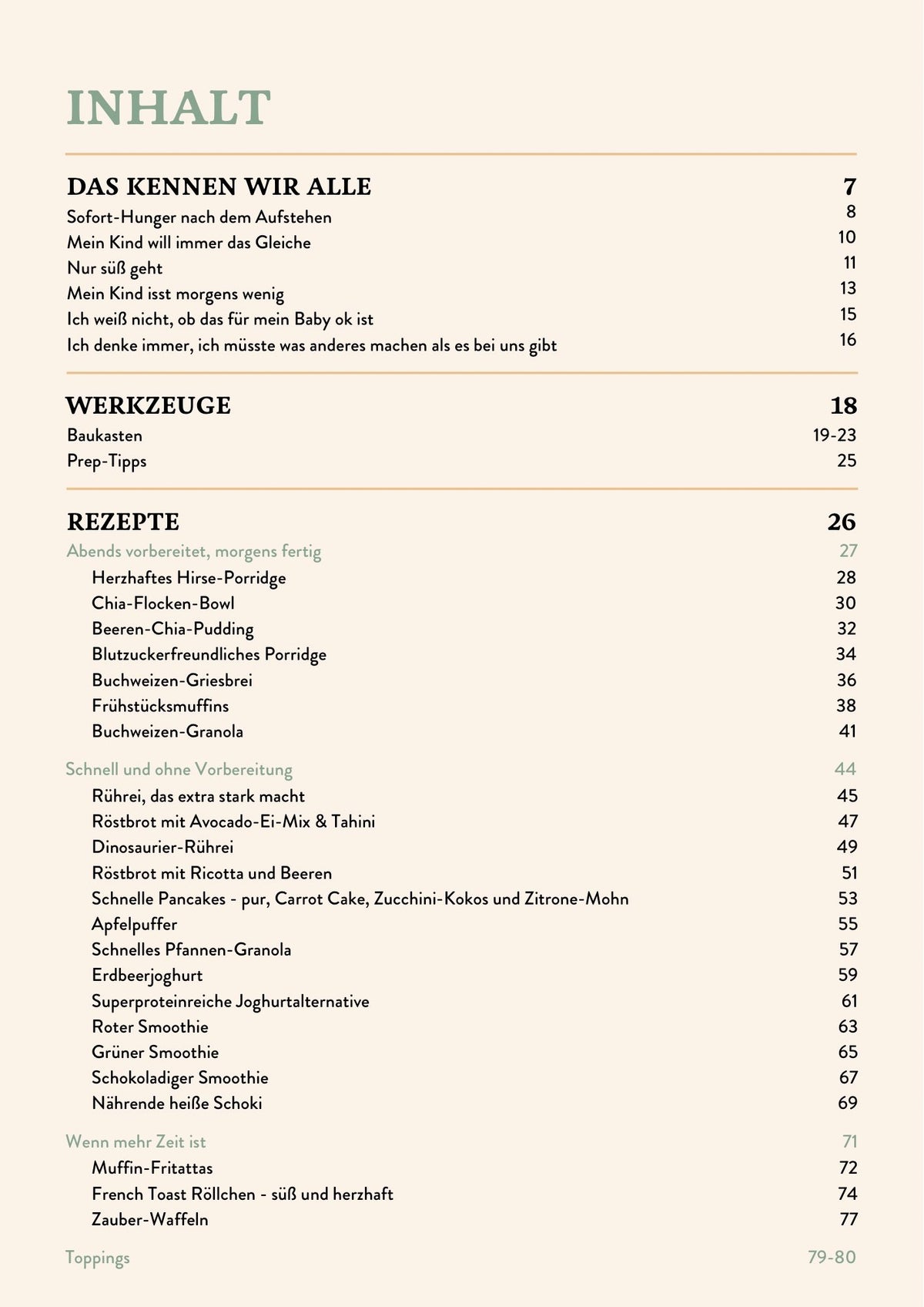Frühstücks-Ebook: Beispielseite