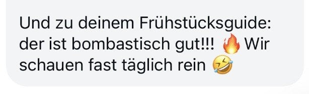 Nachricht einer Kundin an Laura