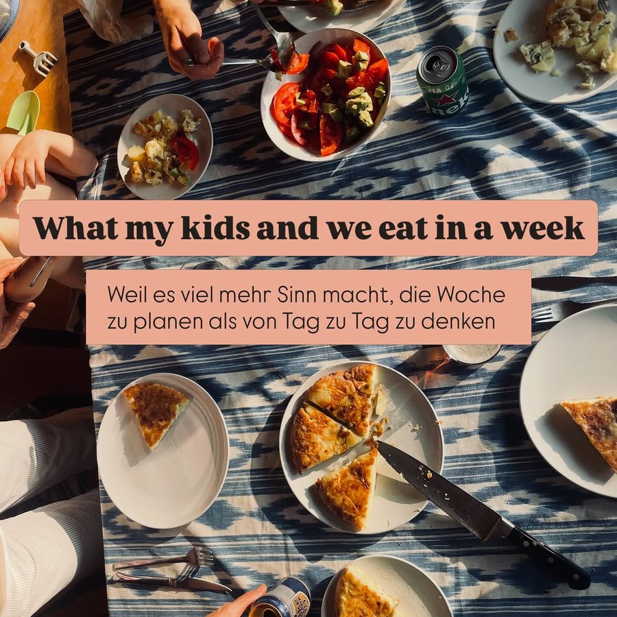 Instagram: What my kids and we eat in a week