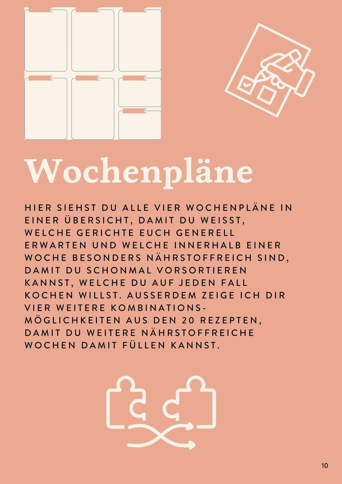 Wochenplanpaket: Beispielseite
